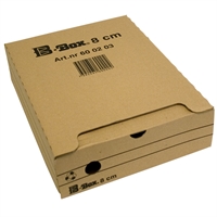 Arkivbox A4 B-box, 8 cm højde, brun 